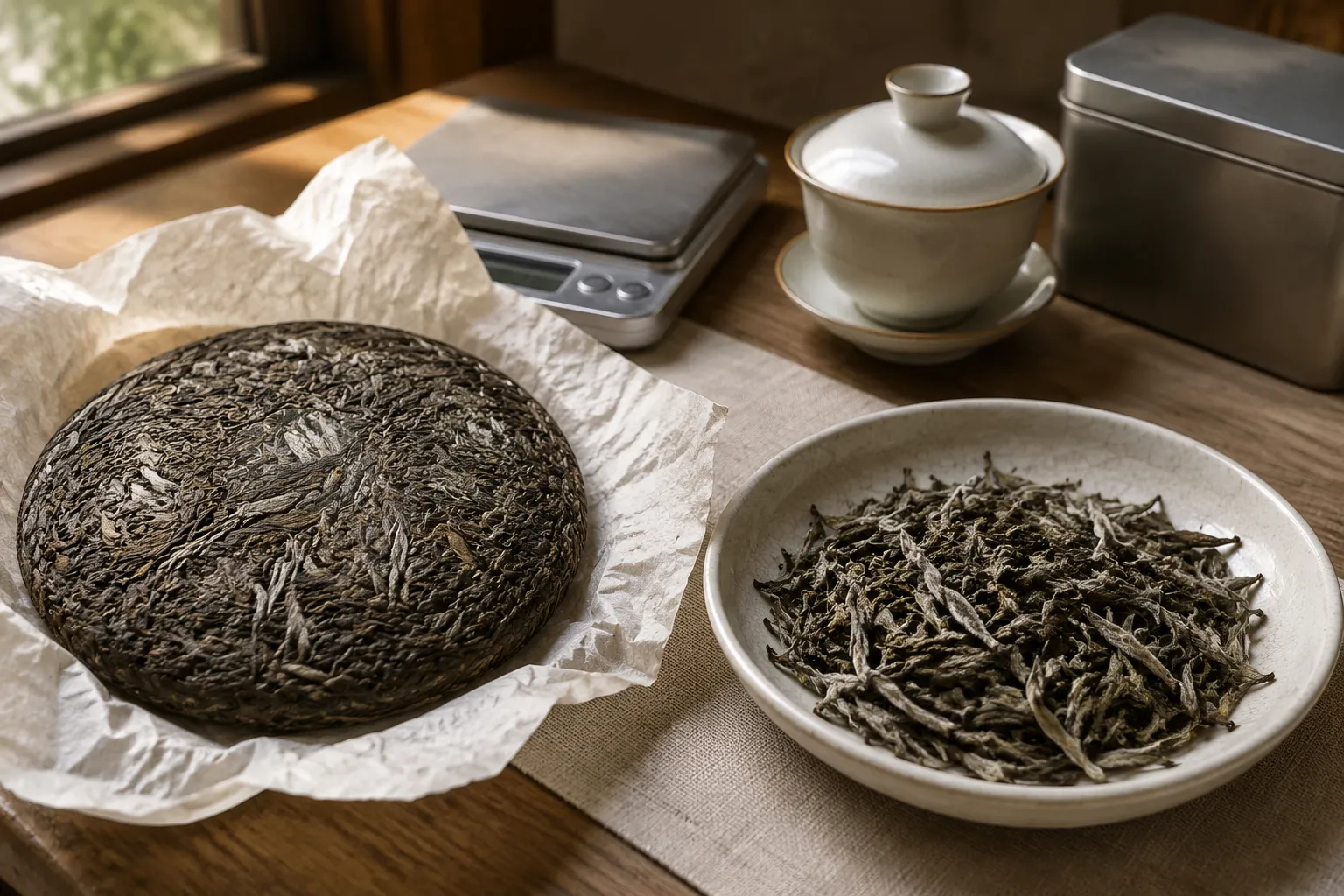 White Tea Cakes vs Loose Leaf for Aging