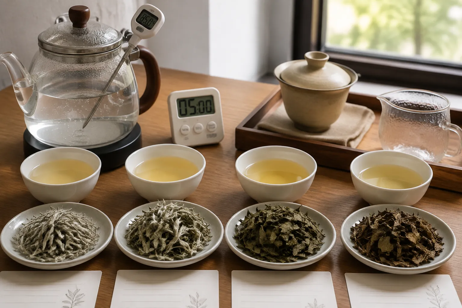 White Tea Temperature and Time by Leaf Type